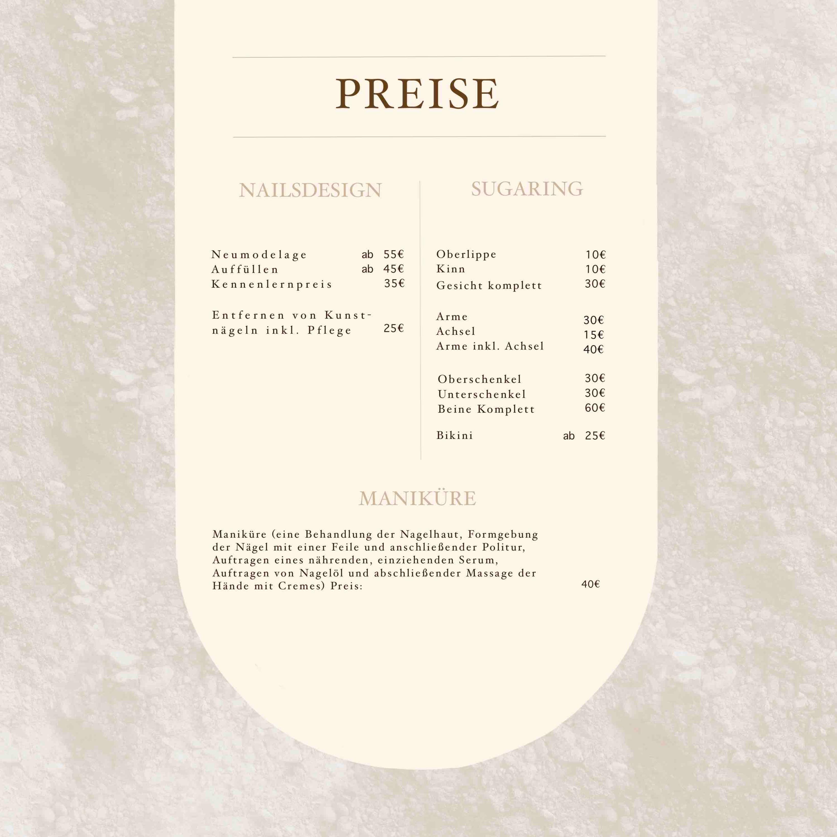 Preisliste